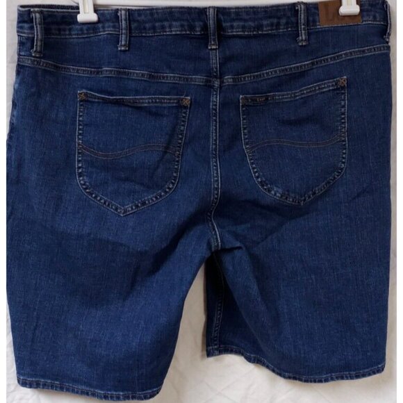 Lee Regular Fit Mens W42xL10 Mid Rise Bermuda Stretch Denim Shorts 10" Inseam - Picture 6 of 13